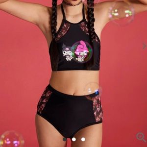 My Melody & Kuromi halter top & high waisted bottoms